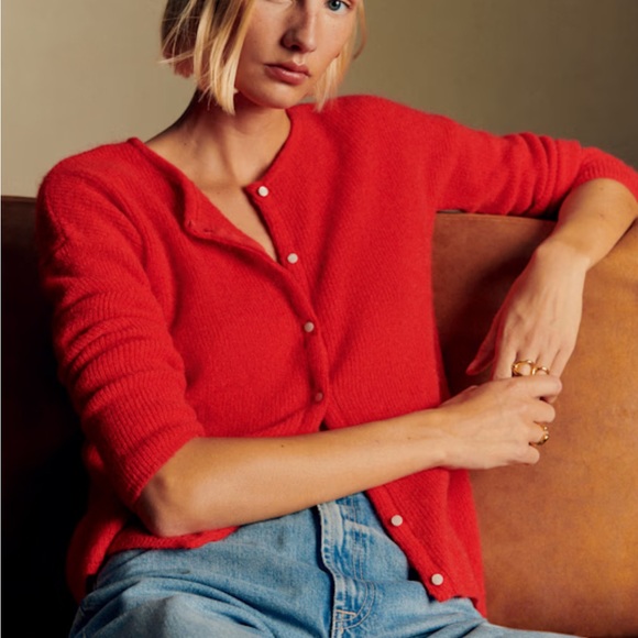 Sezane Gaspard Cardigan Red, XS - Picture 1 of 8